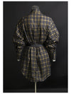 Retro Loose Plaid Shirt Dress with Belt