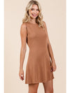 Plus Ribbed Knit Sleeveless Sweater Mini Dress