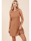 Plus Ribbed Knit Sleeveless Sweater Mini Dress