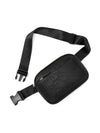 Black Minimalist Multi-zipped Crossbody Bag