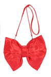 Oversize Satin Bow Convertible Clutch Swing Bag