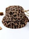 Thai Curry Leopard Plush Wide Brim Winter Fisherman Hat