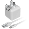 Xyst 2.4-Amp Dual USB Wall Charger With 4Ft Lightning Cable
