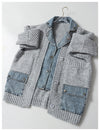 Denim Shirt Coat Faux Two Pieces