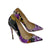 Purple Flower Patent Leather Shoes