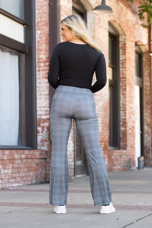 The Felicity Plaid Bootcut Leggings