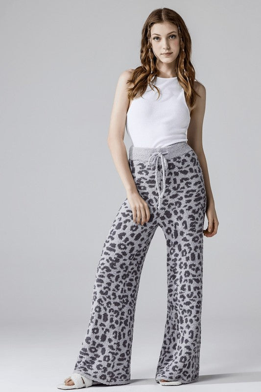 Cozy Warm Soft Leopard Fuzzy Lounge Pants
