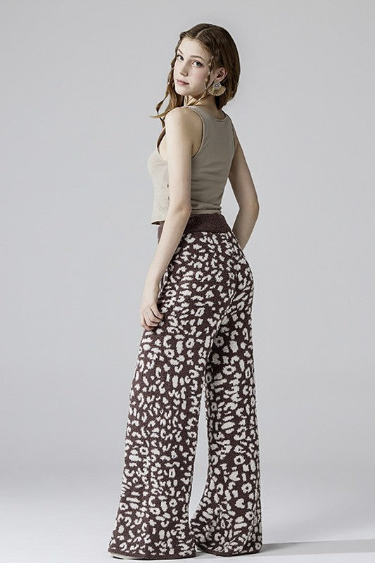 Cozy Warm Soft Leopard Fuzzy Lounge Pants
