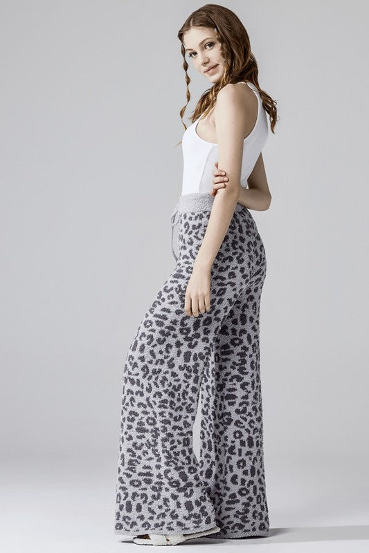 Cozy Warm Soft Leopard Fuzzy Lounge Pants