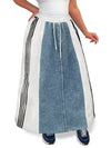 WOMEN FASHION DENIM LONG MAXI SKIRT