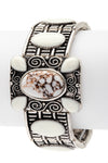 Oversize Square Western Stretch Bracelet