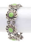 Enamel Flower Western Boho Stretch Bracelet