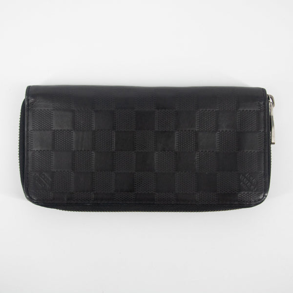 Louis Vuitton Black Damier Infini Vertical Zippy Wallet