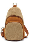 Terry Fur Sling Bag Backpack