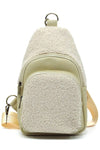 Terry Fur Sling Bag Backpack