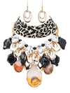 Animal Printed Statement Genuine Stone Necklace