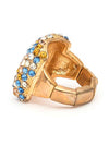 Mix Color Crystal Square Stretch Ring