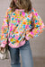 Abstract Printed Drop Shoulder Loose Sweatshirt