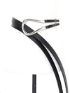 Polished Buckle Faux Leather Belt