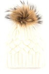 Raccoon Fur Pineapple Knit Beanies