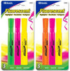 Desk Style Fluorescent Highlighters (3/Pack)