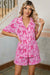 Pink Sweet Bow Print Shirt and Shorts Pajama Set