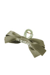 Orchid Petal Solid Color Ribbon Bow Decor Hair Clip