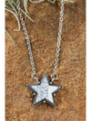 White Star Shape Pendant Chain Necklace