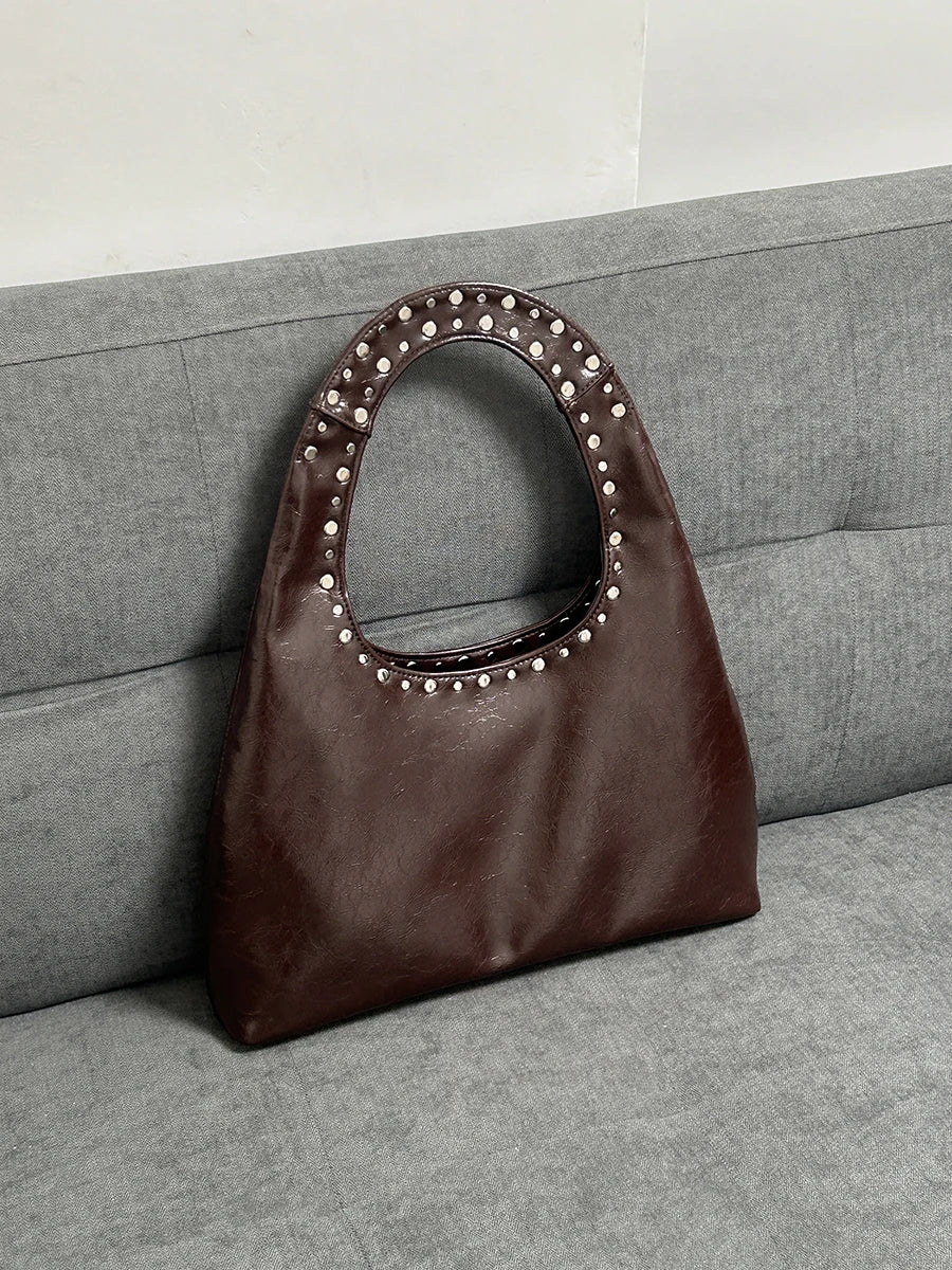 Cocoa Yacht Club Retro Rivet Shoulder Bag