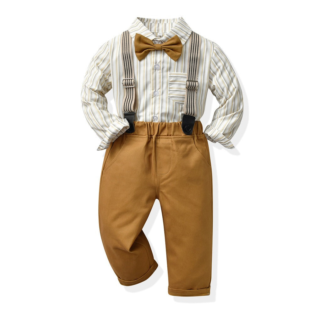 Cocoa Yacht Club Multi-Color Plaid Shirt & Suspenders Boys' Suit