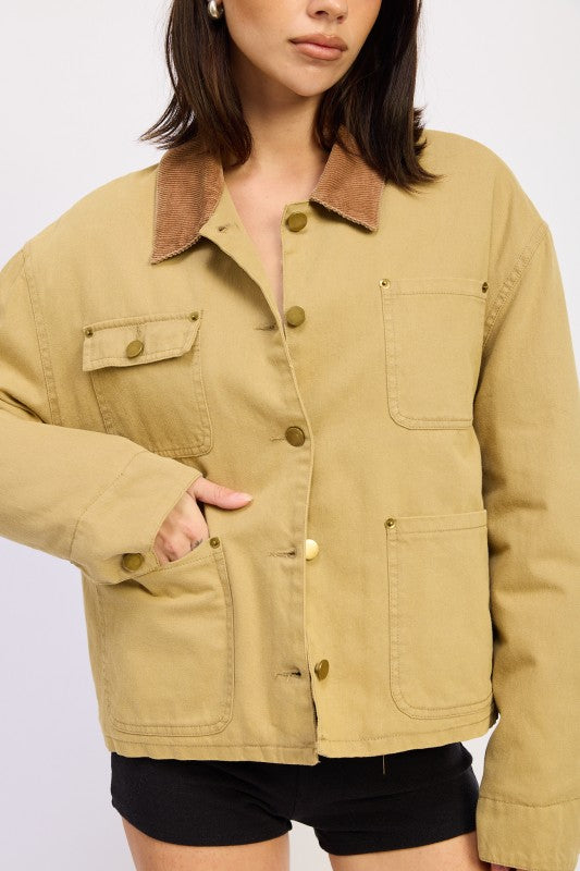 COMBO CHORE JACKET WITH POCKETS
