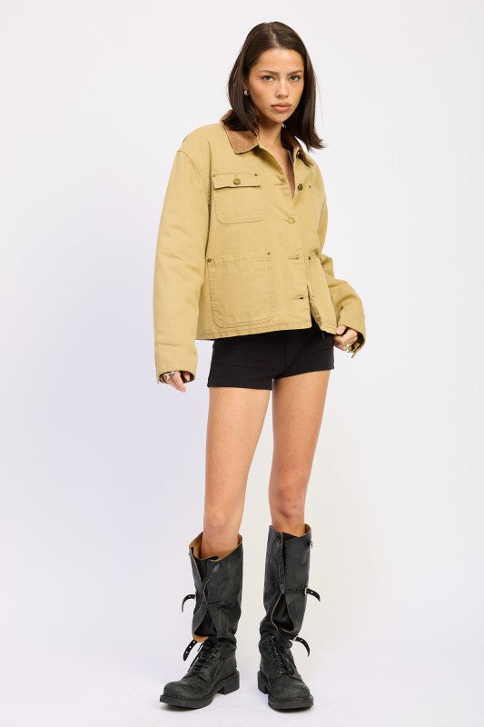 COMBO CHORE JACKET WITH POCKETS