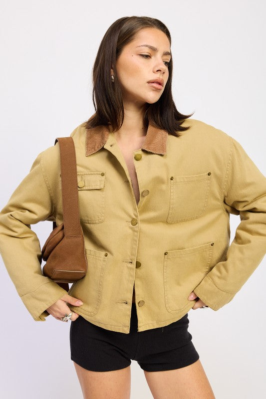 COMBO CHORE JACKET WITH POCKETS