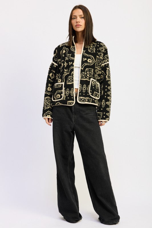 PAISLEY SHERPA JACKET