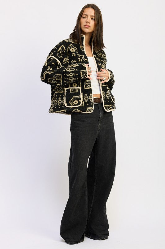 PAISLEY SHERPA JACKET