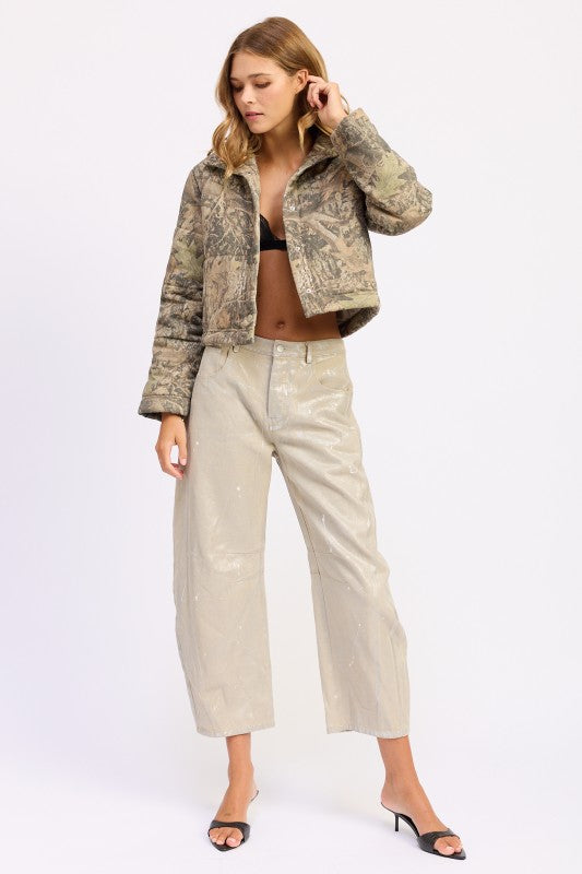WOODLAND CAMO PUFFER JACKET