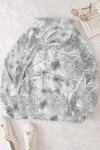 Gray Camouflage Maple Leaf Print Kangaroo Pocket Oversized Hoodie