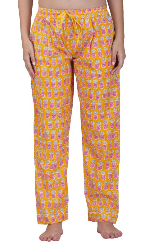 Tropical Bliss 3Piece Yellow Pink Pineapple Pajama