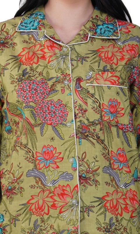 Jungle Majesty 3 Piece Peacock Pajama Set