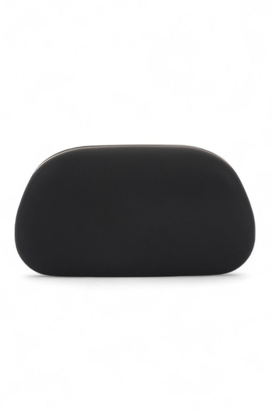 Iconic Metal Handle Matte Finish Box Clutch