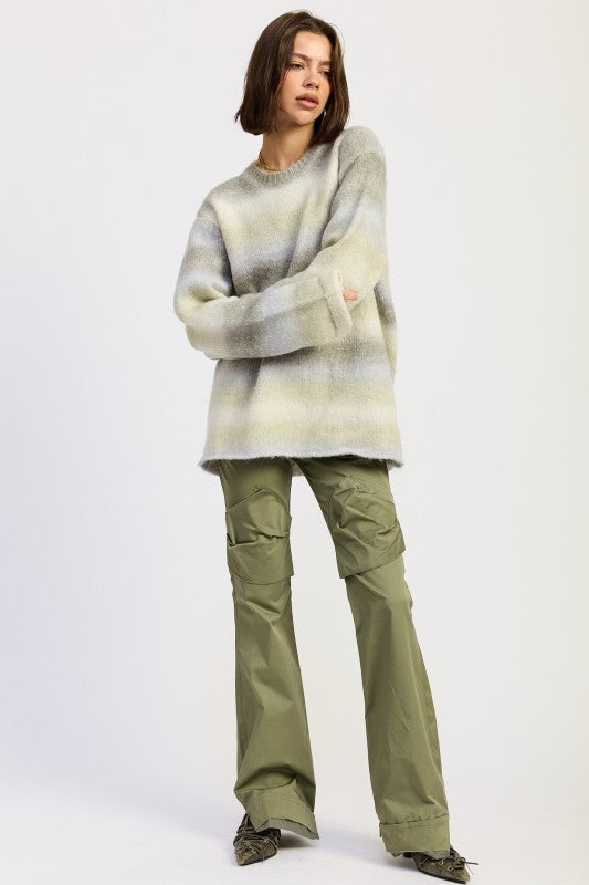 OMBRE STRIPED SWEATER
