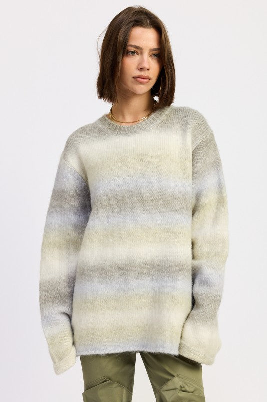 OMBRE STRIPED SWEATER