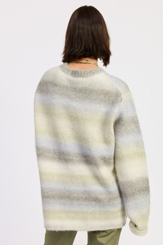 OMBRE STRIPED SWEATER