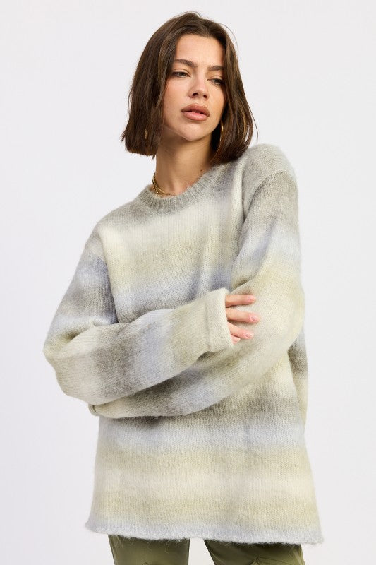 OMBRE STRIPED SWEATER