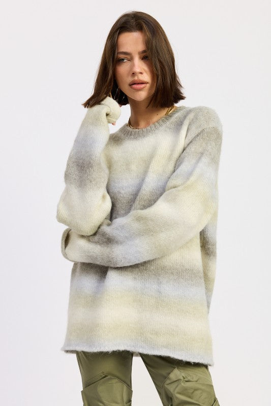OMBRE STRIPED SWEATER