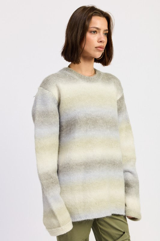 OMBRE STRIPED SWEATER