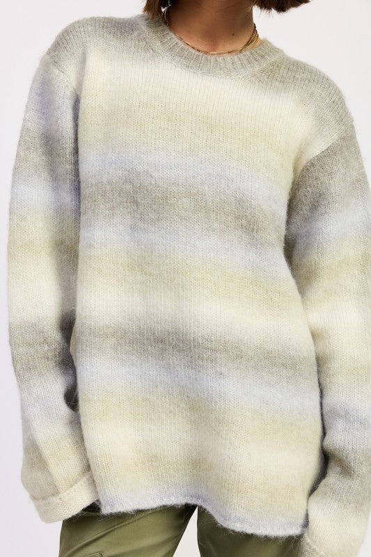 OMBRE STRIPED SWEATER
