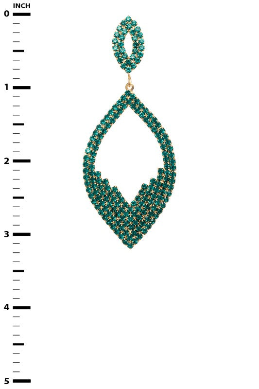 Rhinestone Holiday Chandelier Earrings