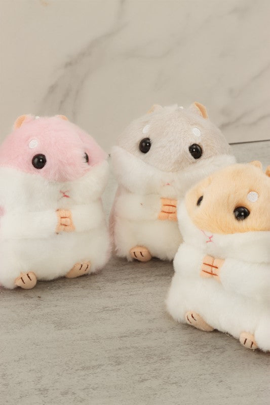 Soft Fur Plush Hamster Keychain