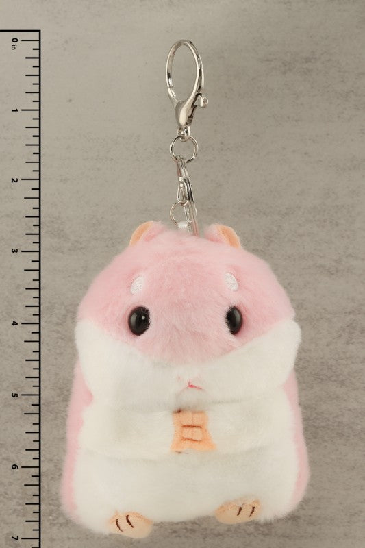 Soft Fur Plush Hamster Keychain